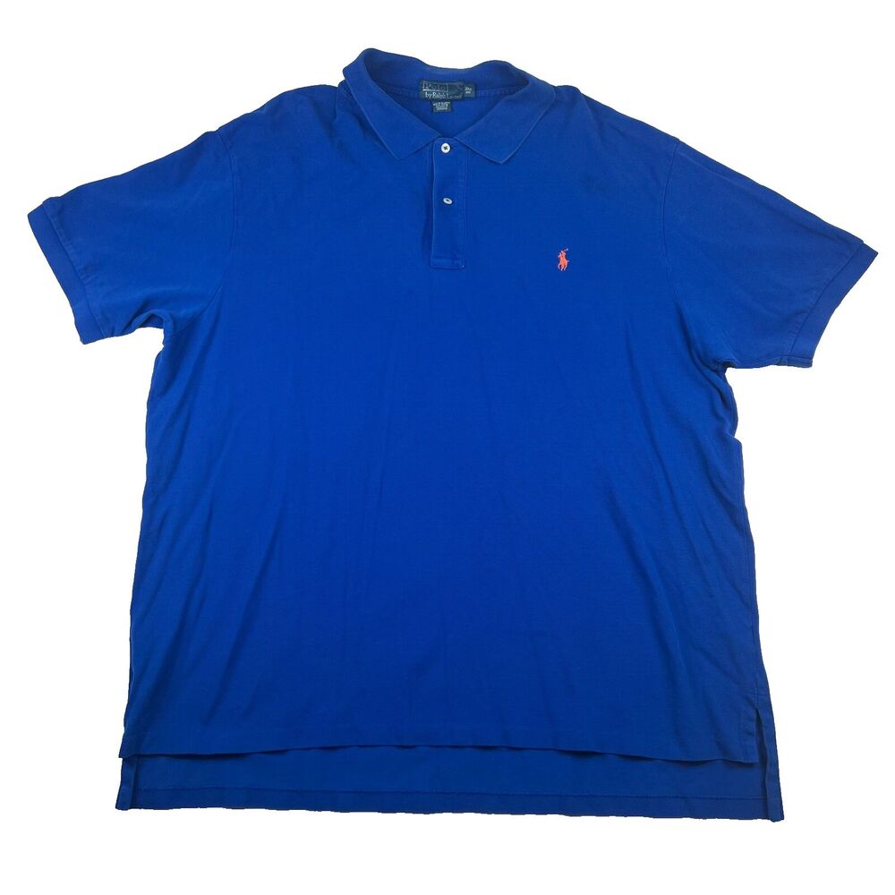Polo Ralph Lauren Polo Shirt Mens 3XB Blue Short Sleeve Embroidered Collared